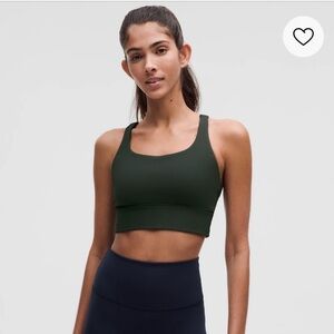 Lululemon Energy Longline Bra - 8, rainforest green - like new